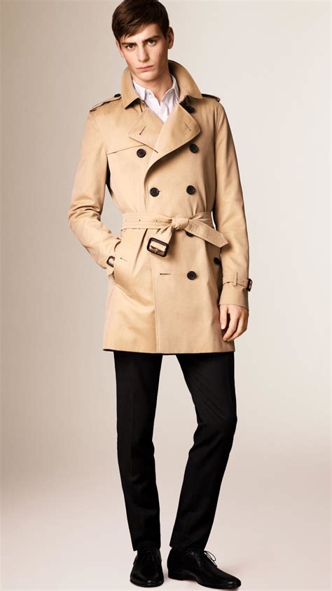 Burberry Men's Kensington Mid length Trench Coat 